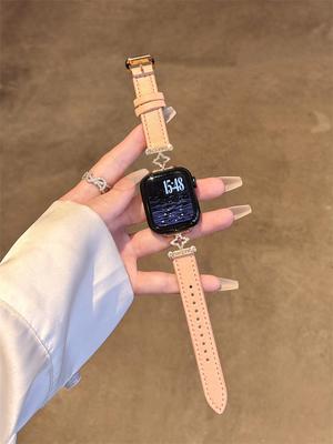 Nice Advanced Leather For Apple Watch Band Series 10/9/8/7/6/5 38mm 40mm 41mm 42mm 44mm 45mm 46mm 49mm Strap