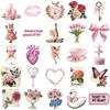 50-Piece Set: Pink Aesthetic Stickers for Journals & DIY Decorations