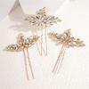 3Pcs Bridal U-shaped Pin Metal Barrette Clip Hairpins Rhinestone Wedding Hairstyle Design Tools Women Wedding Hair Accessories