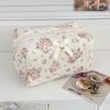 Portable Lace Makeup Pouches Flower Pattern Waterproof Cosmetics Bag Zipper Lipstick Case