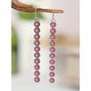 1 Pair New Bohemian Western Style Minimalist One-Piece Alloy Earrings, Vintage Creative Turquoise Earrings