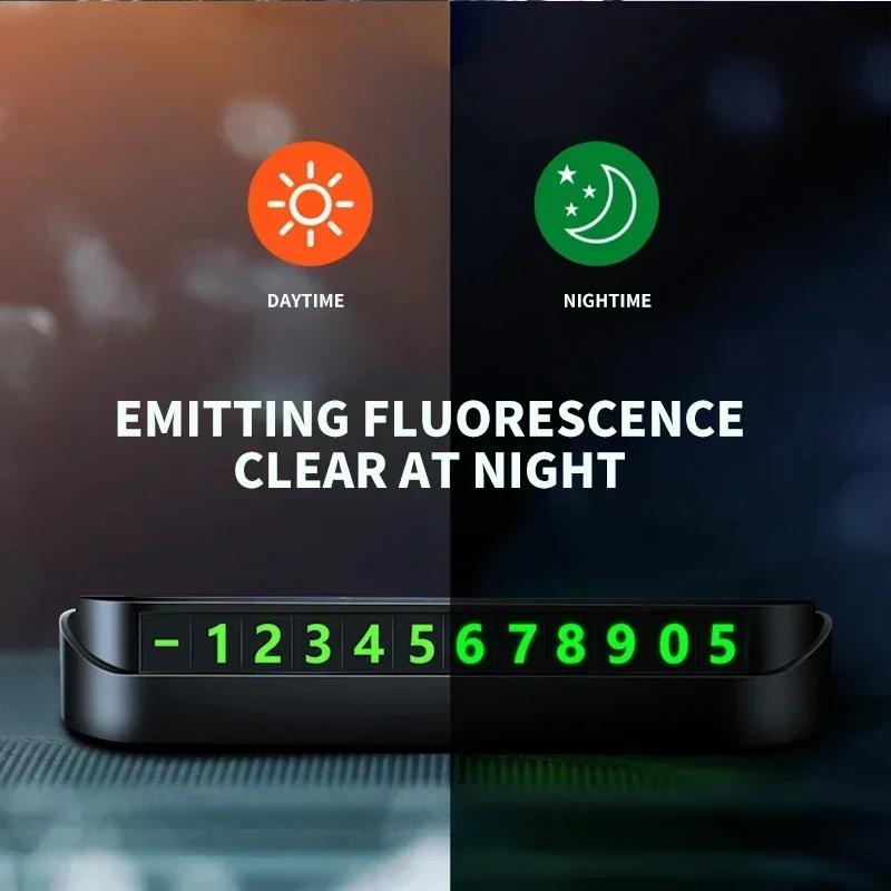 For BMW Luminous Car Temporary Parking Card Phone Number Card Plate Telephone Number For BMW E34 E36 E60 E90 E46 E39 E70 F10 F20