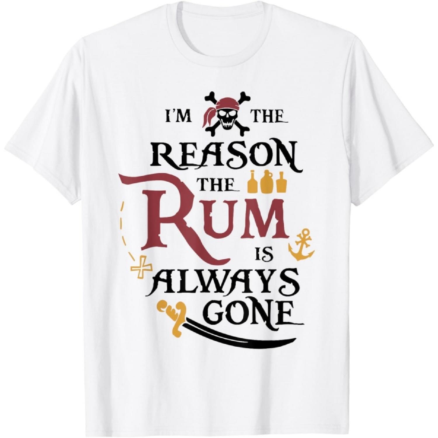 Пиратская футболка «Я причина, почему ром всегда заканчивается» S