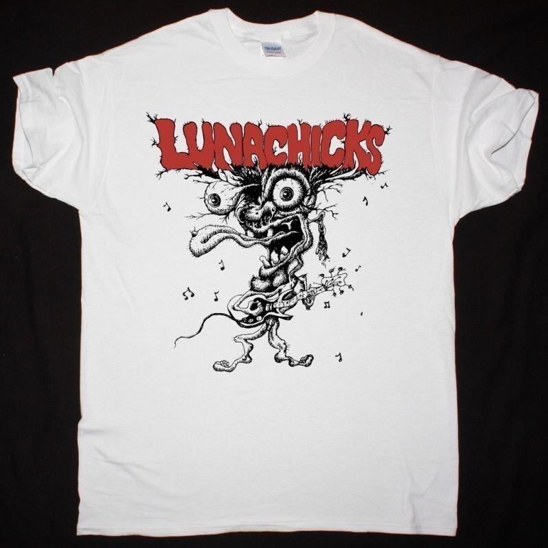 Vtg LUNACHICKS Band Heavy Cotton White T Shirt For Men All Size UR107 M
