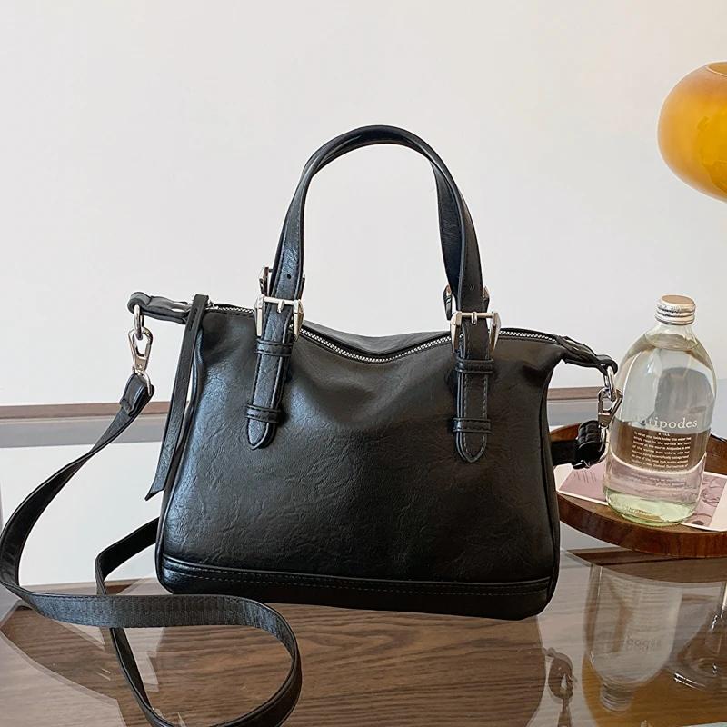 

Большая женская сумка через плечо, универсальная, элегантная и изящная, ретро-тренд