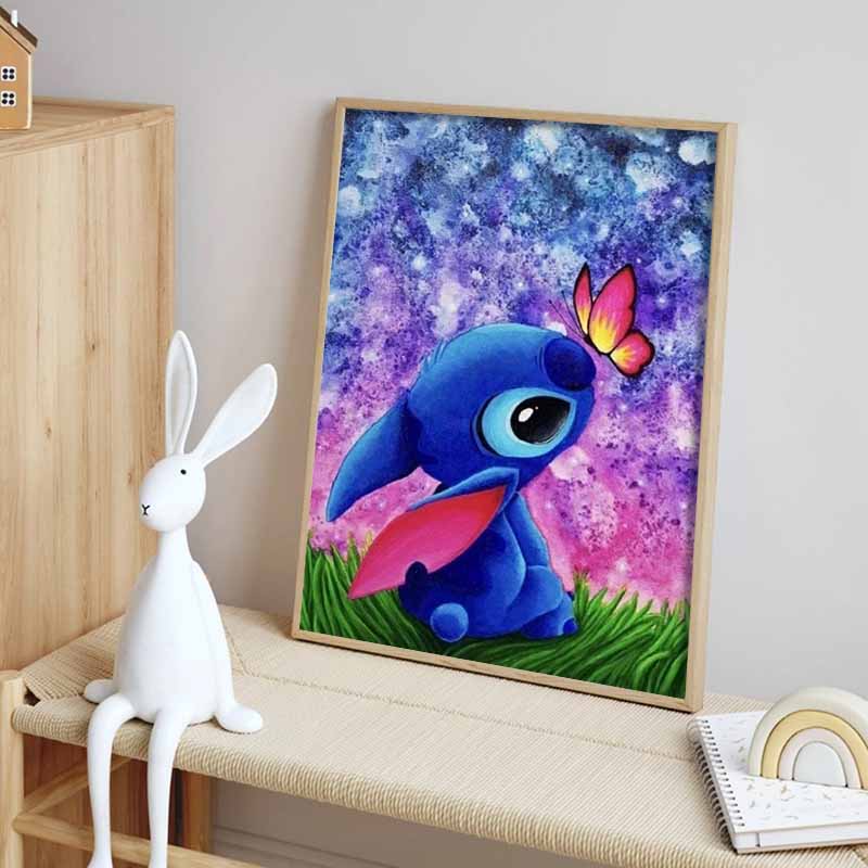 Disney Diamant Malerei Stich, verträumte Aquarell Illustration Wanddekoration Stickerei, Vollbohrer Kreuzstich DIY Geschenk Heimdekoration