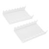 2PCS Makeup Brush Holder Clear Acrylic Horizontal Brush Drying Rack Organizer for Paint Brushes Vanity Table Accessory
