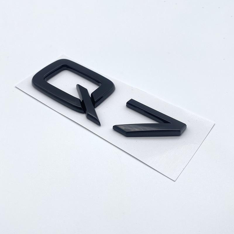 3D Letters Numbers Emblem for Audi A3 A4 A5 A6 A7 A8 Q2 Q3 Q5 Q7 Car Trunk Lid Nameplate Badge Logo Sticker Chrome Glossy Black