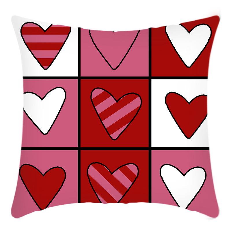 

New Valentine s Day Pillow Cover Love Letters Linen Print Home Living Room Cushion Cover 45 * 45Cm pillowcase