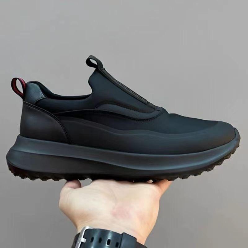 Men's shoes four seasons high-end breathable casual shoes platform-soled trendy shoes low-top men's round head super soft sports shoes