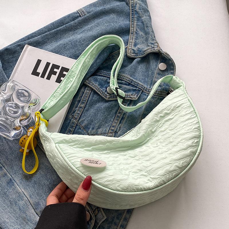 Cute and Versatile Niche Canvas Small Bag for Women New Women's Bag Korean Crossbody Bag Fashionable One-shoulder Dumpling Bag