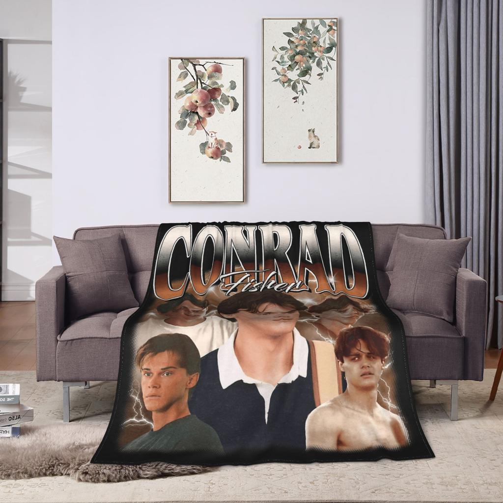 Team Conrad Fisher Flannel Blanket  Super Warm Throw Blanket for Couch Bed Travel Fluffy Bedspread Sofa Bed Cover