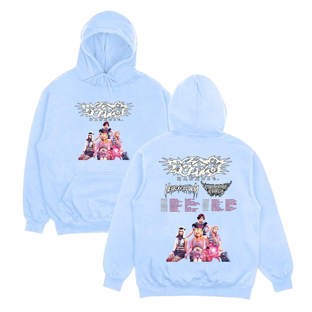 Hanabie.2026 Tour Mikiny Hanabie Dívčí skupina Metalový Merch Streetwear Pánské Dámské Retro Estetické Mikiny Ležérní Unisex Mikina