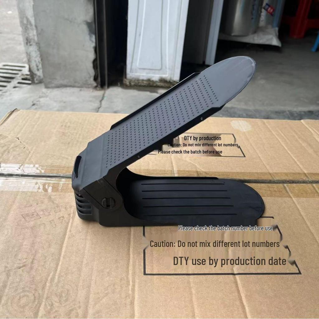 Adjustable 4-Tier Double-Layer Shoe Rack for Household & Dormitory Use