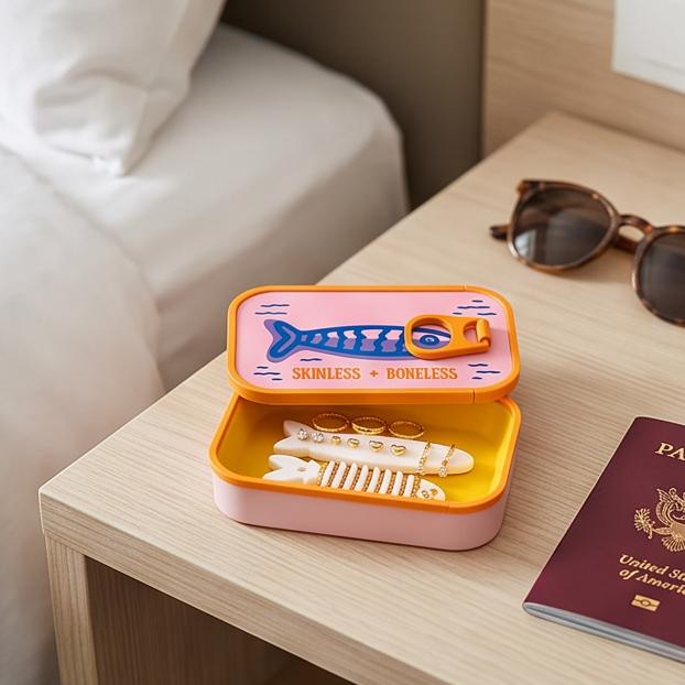 Sardines Fun Storage Box Yellow + Pink