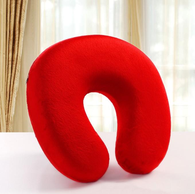 

Подушка с эффектом памяти для шеи U-образной формы подголовник для автомобиля перелета путешествий мягкая подушка для кормления красный