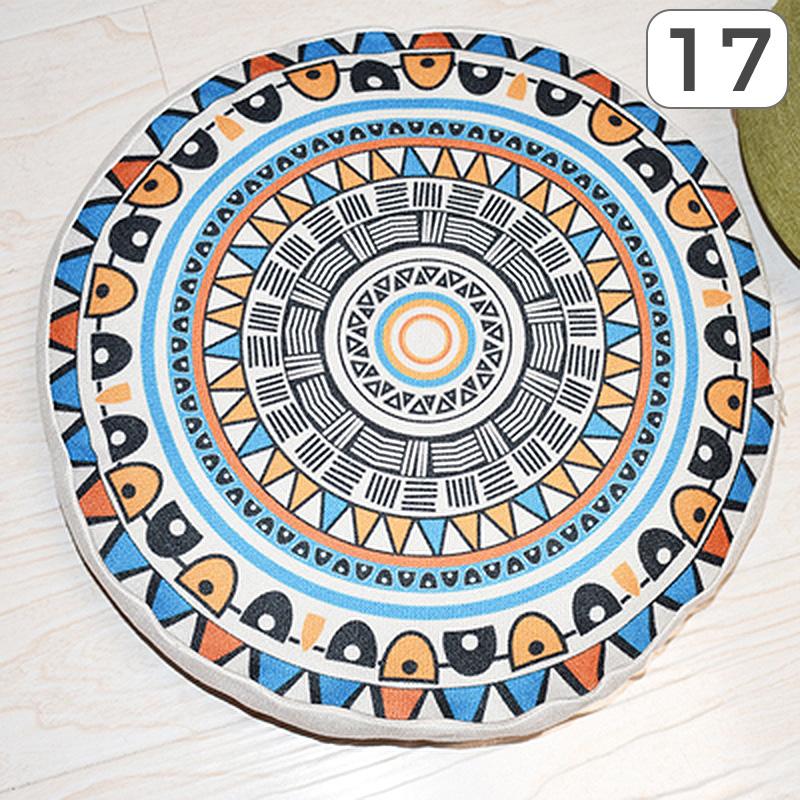 Runde Hippie-Bodenkissenhülle im Ethno-Stil Marokkanische Futon Böhmische Mandala Meditation Pouf Homestay Hocker Dekor Kissenbezug