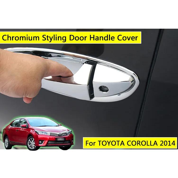 For TOYOTA Corolla 2014 2015 2016 MK11 E160 Levin Luxurious Chrome Door Handle Car Covers Accessories Car Stickers Car Styling