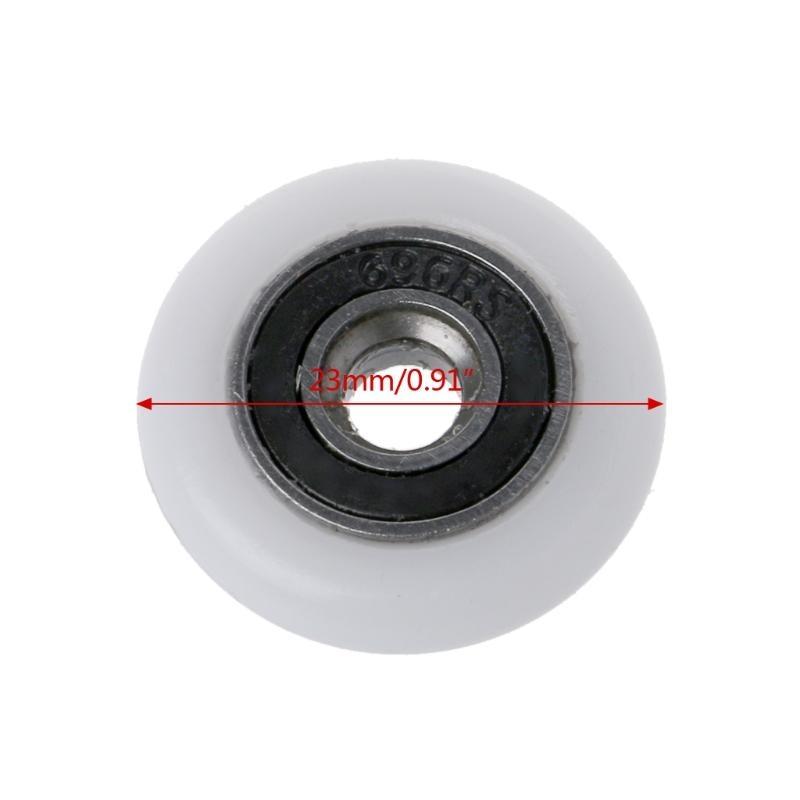 8pcs Bath Shower Door Rollers/Runners Pulleys 23mm Diameter Wheel Bathroom Replacement Part Enclosures Cabins