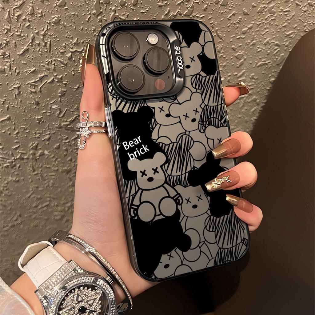 Full Screen Violent Bear Apple 15 Mobile Phone Case Iphone14promax Vitality Case 13/12/11 All-inclusive Anti-drop XR