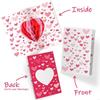 3D Pop-up Hjärta Bikupa Boll Kort för Födelsedagsfiranden Alla Hjärtans Dag Hälsningskort med Kuvert Festinbjudningskort