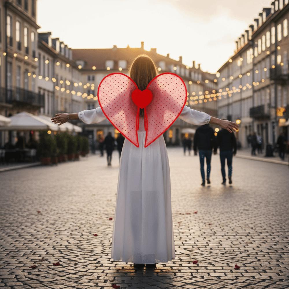 Organza Material Butterfly Wings Heart Dot Design Party Decoration Props  Wedding Anniversary