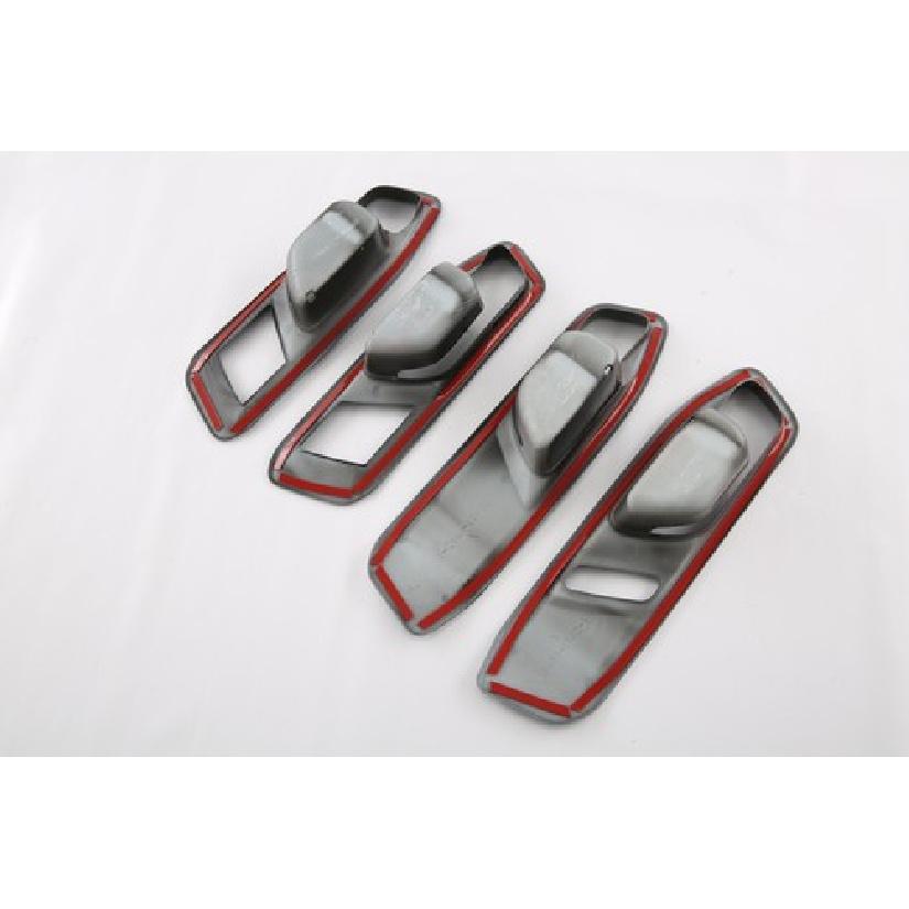 Carbon Fiber Inner Door Handle Bowl Frame Cover Trim For Honda Accord 4pcs