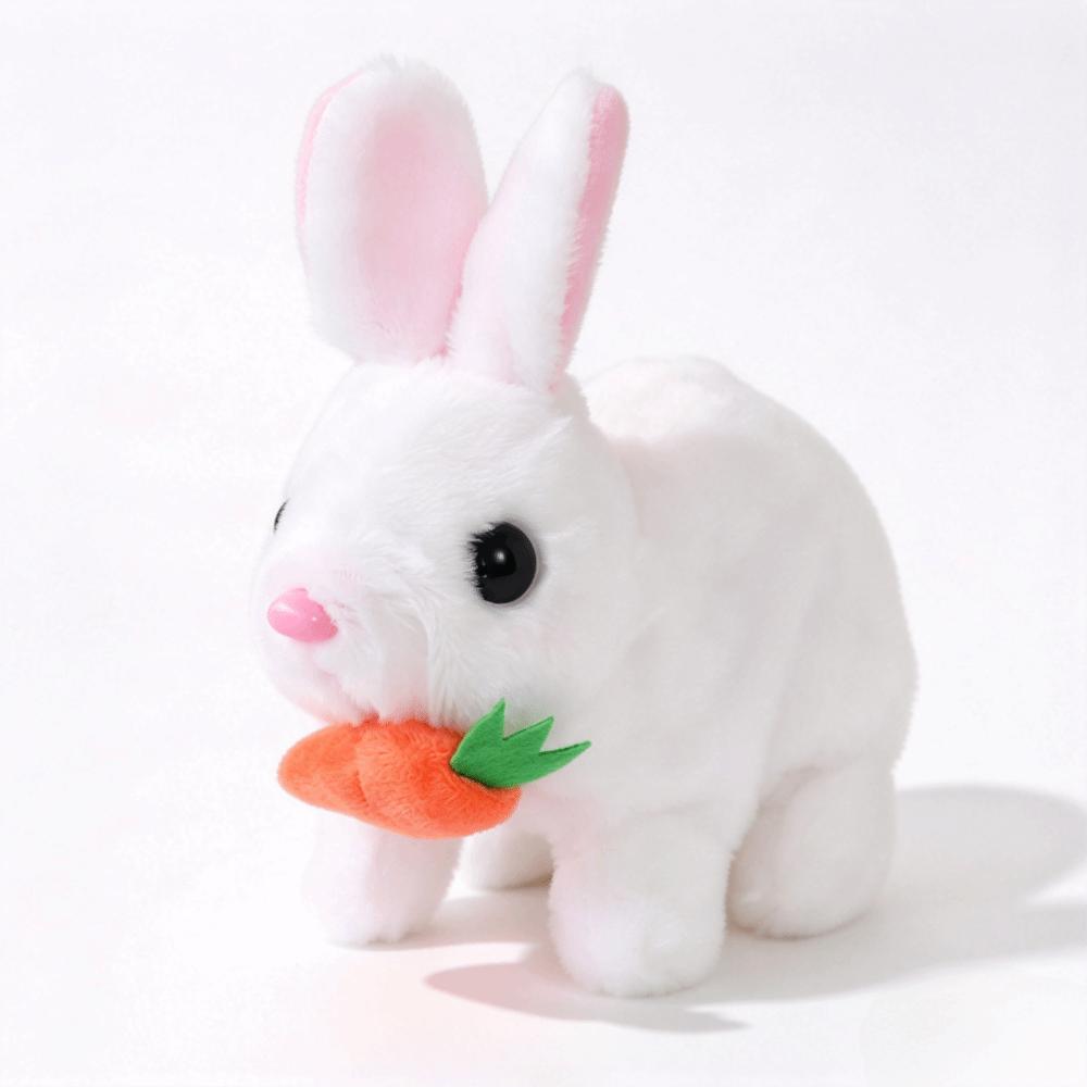 Wag Tail Electric Bunny Plush Walking Wiggle Ears Interactive Plush Toy Birthday Gifts