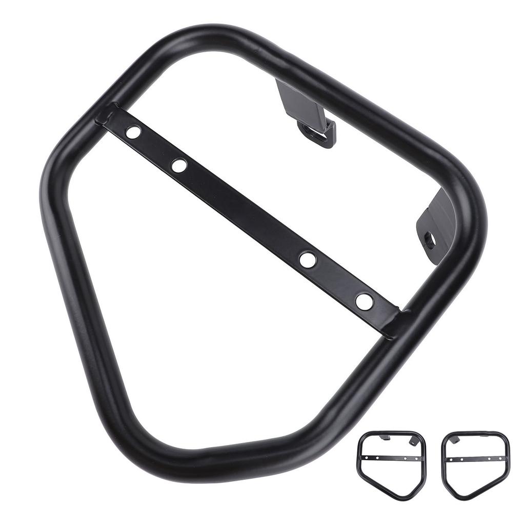 Motorcycle Side Trunk Bag Bracket Extra Storage Iron Motorcycle Side Mount Luggage Shelf for Scrambl