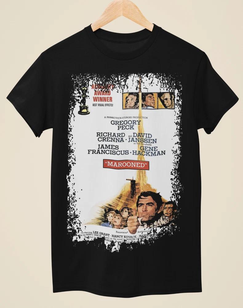 Marooned (1969) Movie Poster Inspired Unisex Black TShirt S