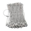 60Pcs Stainless Steel Wire Keychain Rings Braided Steel Chain Heavy Luggage Tag Rings Camp Hanging Tool Hardware