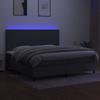 Maison Exclusive - Sommier à lattes de lit et matelas et LED Gris foncé 200x200 cm