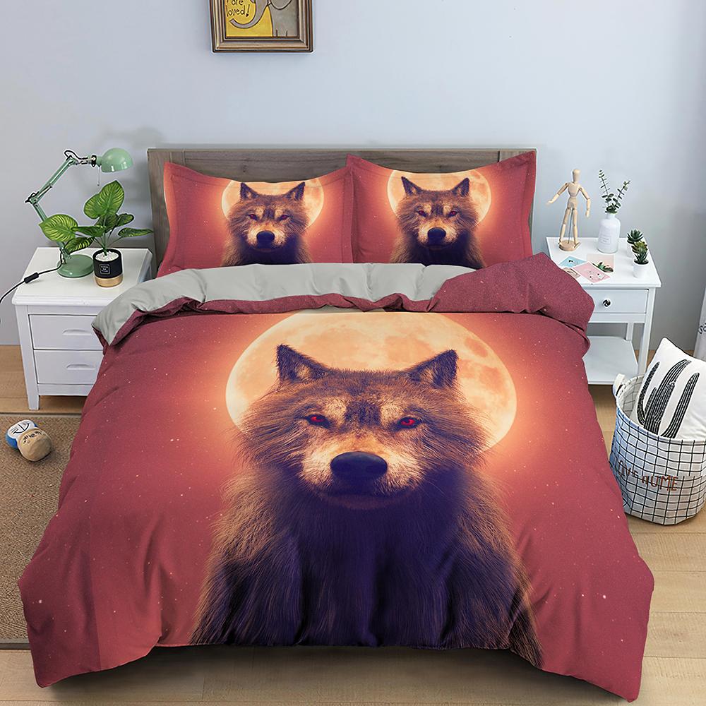 

Пододеяльник из хлопка Moon Wolf Bohemia 220x240, зимний комплект двуспальной кровати, комплект постельного белья для двоих, комплект постельного белья размера «king size» EU single(135x200cm)