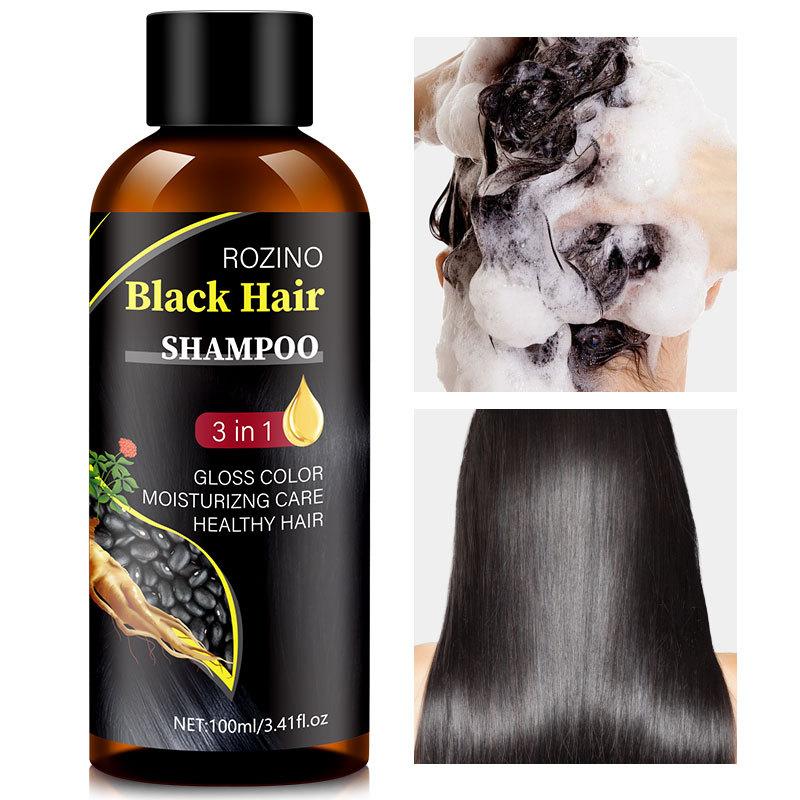 3-in-1 Multifunctional Shampoo Deeply Cleanses and Moisturizes Hair, Making It Easy To Clean. Pure Plant Hair Roots Naturally Turn Black and Fluffy,