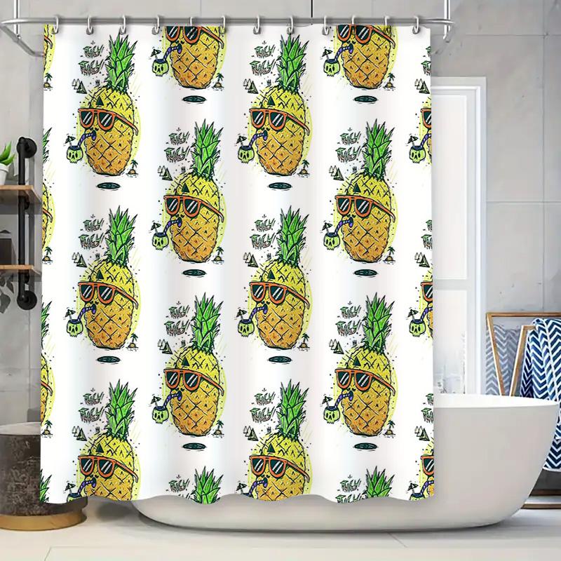 

Cool Cat Shower Curtain Cute Animal Bathroom Decor Modern Artistic Washable Liner Waterproof Home Decoration W60H190(CM)-1 Pcs