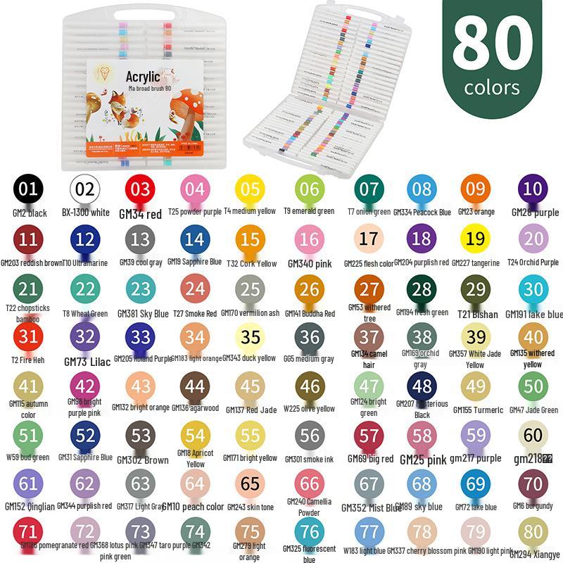 

Смываемые Слоистые Акриловые Маркеры - Набор Ручек для Граффити для Детей и Студентов