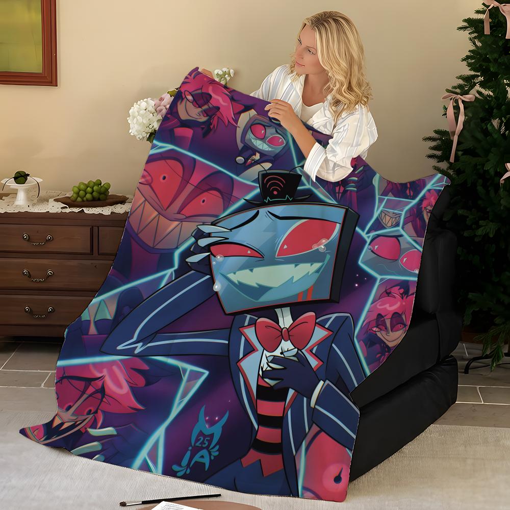 Animation H-Hazbin H-Hotel-l Throw Flannel Blanket, Soft Warm, Durable & Washable cute Cool