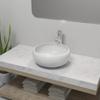 Lavabo de salle de bain avec mitigeur Céramique Rond