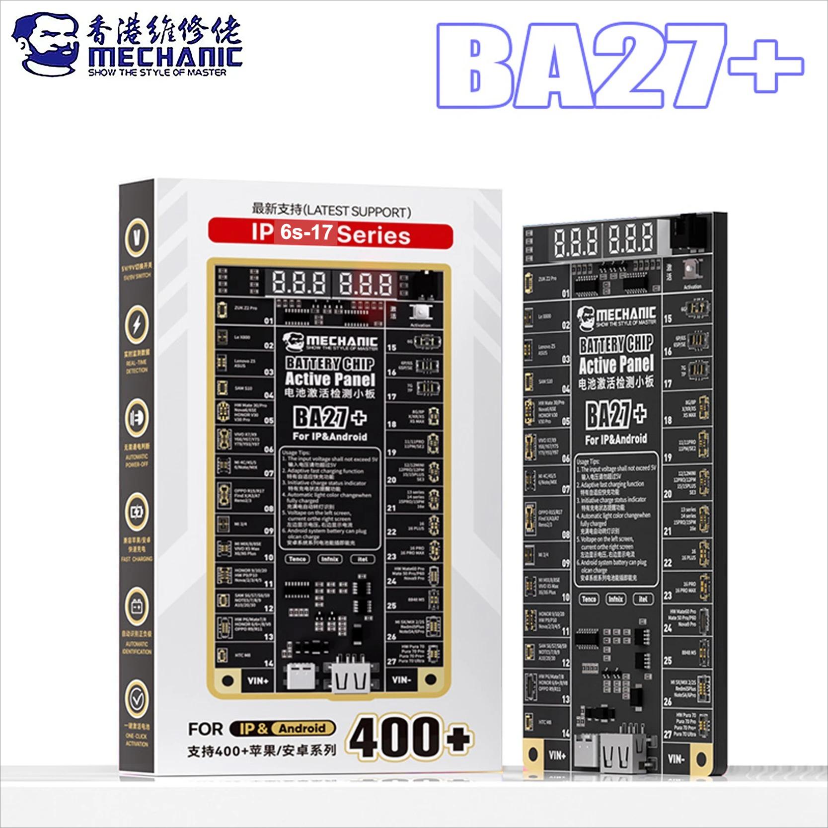 MECHANIC BA27+ Battery Activation Detection Board Battery Fast Charge One-click Activation Tool for IPhone 6s-17PM and Android BA27 plus