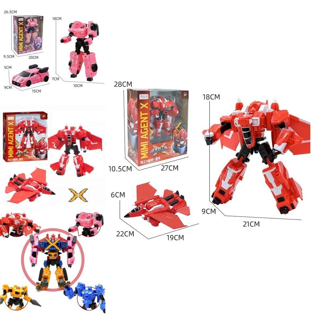 Miniforce X Lucybot Colorat 4 în 1 Mașină Transformabilă Robot Jucărie Pentru Copii