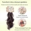 Scrunchie Hair Ring Ponytail Wig White Blue Pony Tail Hairpiece  for Women