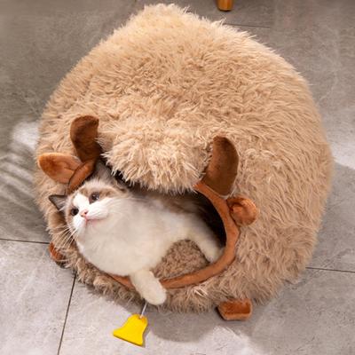 Cat Bed Cave Cute,Enclosed,Hideout,Soft,for Indoor Cats Comfortable Nest Plush for Kitty Dog
