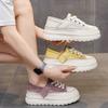 Fashion Women's Platform Sneakers 2026 Autumn Fashion Cross Tied Non Slip Flats Comfortable Height Increase Outdoor Casual Shoes