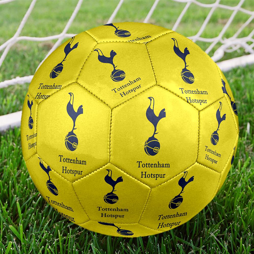 Pallone da Calcio logo FC Tottenham Hotspur, colorato, adatto a tutte le età, cucito a macchina, materiale PVC, qualità da competizione, durevole e ad alto rimbalzo