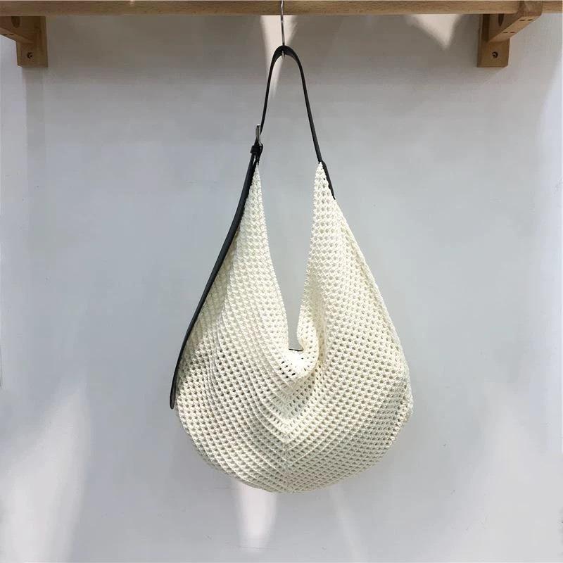 Single-shoulder Bag, Women's Summer Beach Bag, Niche Hollowed-out Fashionable Tote Bag