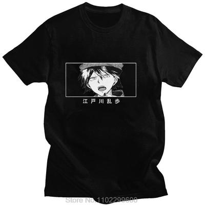 Anime Bungou Stray Dogs Edogawa Rampo Classic Hot Comics Print Summer Trend Short Sleeve Cotton Thin Casual Loose Man T-Shirt