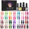 8ml Nail Gel Polish Kit 60pcs Full Set Box Glossy Long-lasting UV Gel Base Top Coat