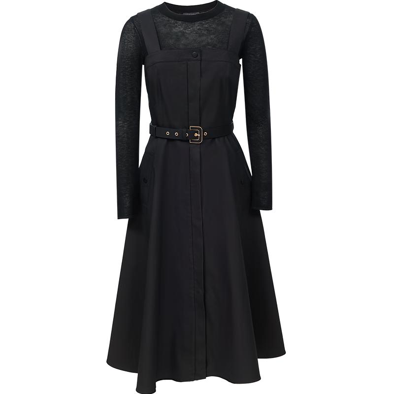 

VEROMODA Cotton Blend Two-Piece Suspender Midi Dress S