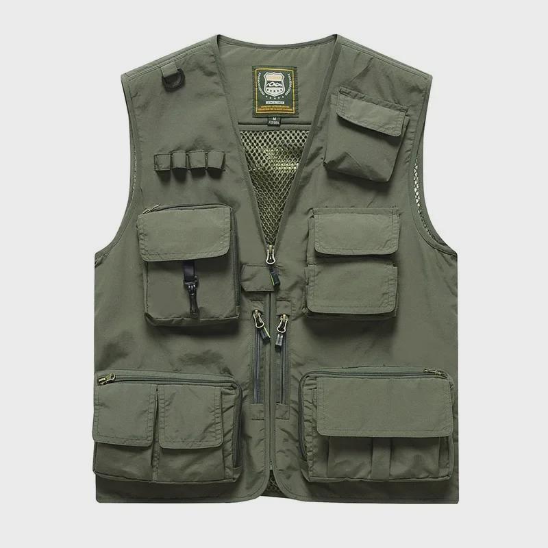 Men's Four-Season Multi-Pocket Outdoor Fishing and Photography Vest