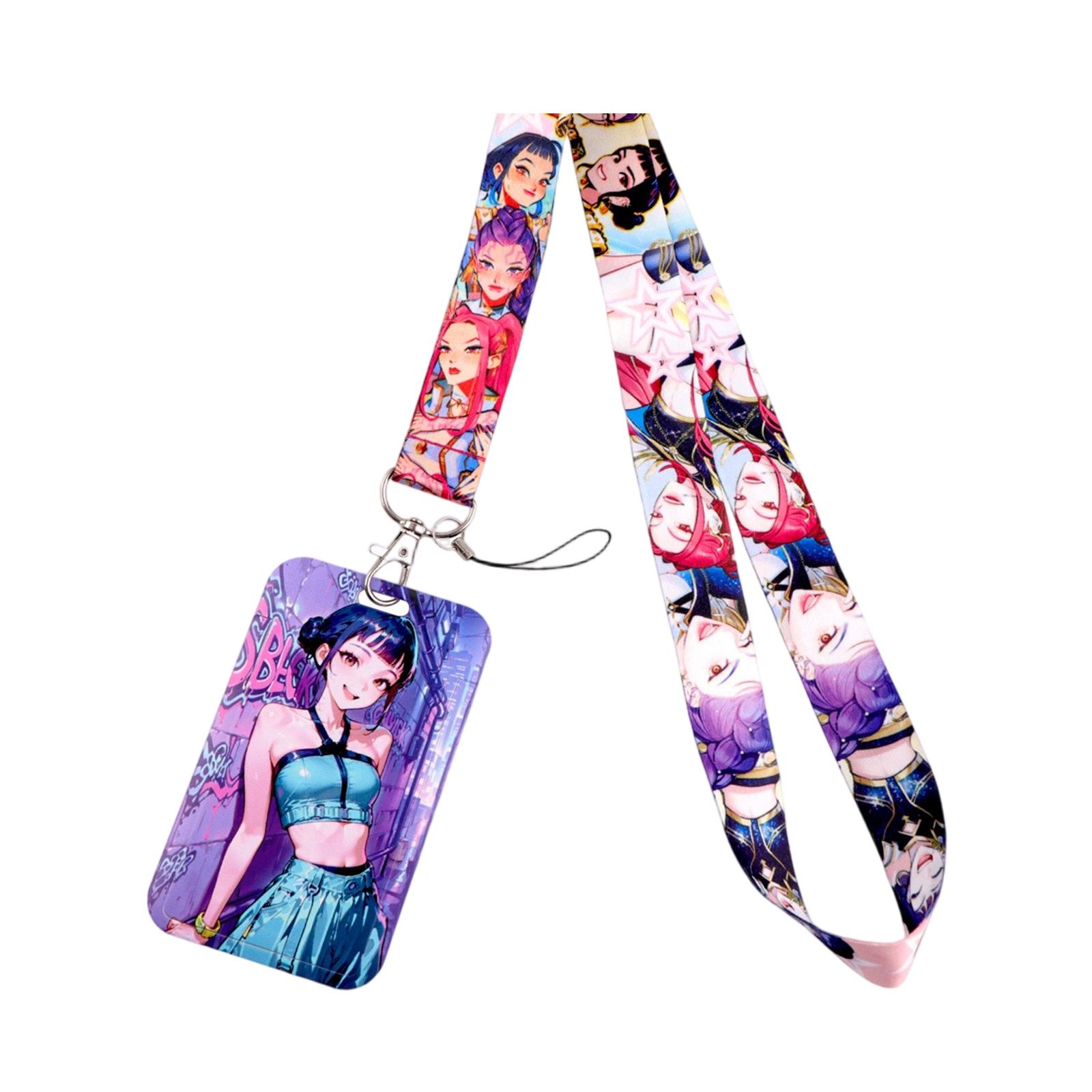 

Girl Group Mobile Phone Lanyard Card Holder, Bus Card, Student Card, Work ID Hard Protective Card Holder. One Size